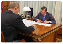 First Deputy Prime Minister Viktor Zubkov meeting with Prime Minister Vladimir Putin
