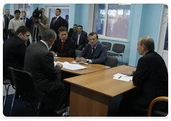 Prime Minister Vladimir Putin at a meeting to discuss natural gas exports to Belarus