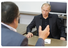 Prime Minister Vladimir Putin meeting with Kemerovo Region Governor Aman Tuleyev