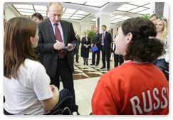 Председатель Правительства Российской Федерации В.В.Путин встретился с членами сборной России по паралимпийскому фехтованию