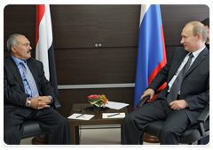 Prime Minister Vladimir Putin meeting with Yemeni President Ali Abdullah Saleh