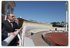 Председатель Правительства России В.В.Путин посетил стадион «Метеор» в Жуковском