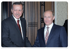 Prime Minister Vladimir Putin meeting with Turkish Prime Minister Recep Tayyip Erdogan