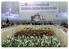 Prime Minister Vladimir Putin attending the third summit of the Conference on Interaction and Confidence-Building Measures in Asia in Istanbul, Turkey