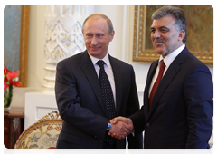 Prime Minister Vladimir Putin meeting with Turkish President Abdullah Gül during the summit of the Conference on Interaction and Confidence-Building Measures in Asia