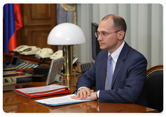 The director general of the Rosatom State Nuclear Energy Corporation, Sergei Kiriyenko at a meeting with Prime Minister Vladimir Putin