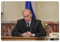Prime Minister Vladimir Putin chairs a meeting of the Government Presidium