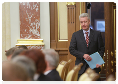 Deputy Prime Minister and Chief of Government Staff Sergei Sobyanin at a meeting of the Presidium of the Russian Government