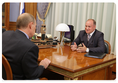 Head of the Federal Service for Supervision of Natural Resources Vladimir Kirillov at a meeting with Prime Minister Vladimir Putin