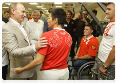 Prime Minister Vladimir Putin visits the South Federal Athletic Training Centre in Sochi