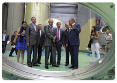 Prime Minister Vladimir Putin in the space exploration museum of the Energia Rocket and Space Corporation