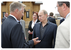 Председатель Правительства Российской Федерации В.В.Путин посетил строящийся микрорайон «Солнечный» в селе Пушкари Тамбовской области