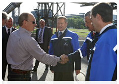 Председатель Правительства Российской Федерации В.В.Путин посетил Челябинский металлургический комбинат