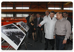 Председатель Правительства Российской Федерации В.В.Путин посетил Челябинский трубопрокатный завод, где принял участие в открытии трубоэлектросварочного цеха «Высота 239»