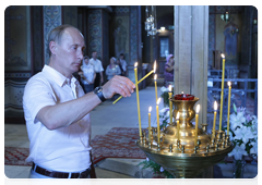 Председатель Правительства Российской Федерации В.В.Путин осмотрел древний городской кремль Великого Новгорода