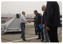 Prime Minister Vladimir Putin arriving in the Nizhny Novgorod Region on a working visit