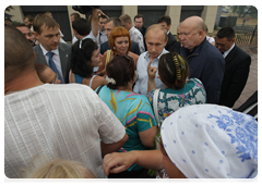 Following the meeting, Vladimir Putin spoke with residents of the town and surrounding villages that were affected by forest fires, and explained to them what was discussed at the meeting