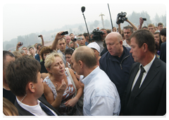 Following the meeting, Vladimir Putin spoke with residents of the town and surrounding villages that were affected by forest fires, and explained to them what was discussed at the meeting