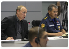 Prime Minister Putin at a teleconference on providing assistance to those affected by wildfires and renovation of social infrastructure