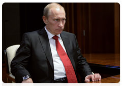 Председатель Правительства Российской Федерации В.В.Путин провел рабочую встречу с президентом Чеченской Республики Р.А.Кадыровым