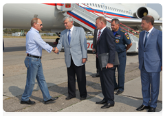 Prime Minister Vladimir Putin arriving in the Ryazan Region on a working visit