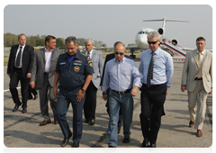 Prime Minister Vladimir Putin arriving in the Ryazan Region on a working visit