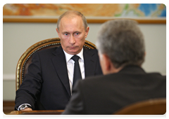 Председатель Правительства Российской Федерации В.В.Путин провел рабочую встречу с Министром промышленности и торговли В.Б.Христенко