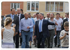 Председатель Правительства России В.В.Путин ознакомился в Подольском районе Подмосковья с ходом строительства жилья