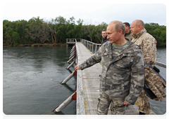 Prime Minister Vladimir Putin at the South Kamchatka federal nature reserve