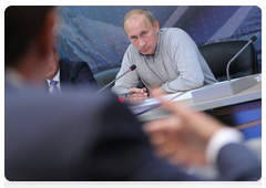 Prime Minister Vladimir Putin at the meeting on measures to advance Russia’s fishing industry