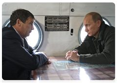 Prime Minister Vladimir Putin holding a working meeting with Magadan Region Governor Nikolai Dudov