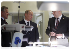 Prime Minister Vladimir Putin visiting a new Federal Centre for Cardiovascular Surgery in Khabarovsk