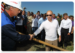 Председатель Правительства Российской Федерации В.В.Путин осмотрел место строительства российского национального космодрома «Восточный»
