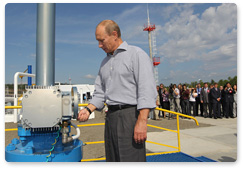 Председатель Правительства Российской Федерации В.В.Путин принял участие в церемонии открытия российского участка нефтепровода «Россия-Китай»