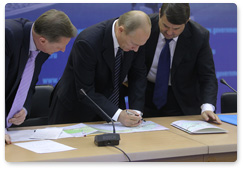 Председатель Правительства Российской Федерации В.В.Путин провел в Чите совещание по дорожному строительству