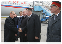 Prime Minister Vladimir Putin arriving in Norilsk