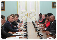 Председатель Правительства Российской Федерации В.В.Путин встретился с Президентом Южно-Африканской Республики Дж.Зумой