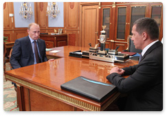 Председатель Правительства Российской Федерации В.В.Путин провел рабочую встречу с Министром природных ресурсов и экологии Российской Федерации Ю.П.Трутневым