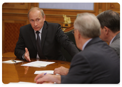 Prime Minister Vladimir Putin holding a meeting on measures to support archaeological science