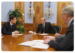 Prime Minister Vladimir Putin holding a meeting on measures to support archaeological science