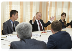 Prime Minister Vladimir Putin meeting with undergraduate and post-graduate students at the Siberian Federal University