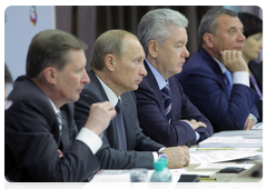 Prime Minister Vladimir Putin, Deputy Prime Minister Sergei Ivanov and Deputy Prime Minister and Chief of Staff Sergei Sobyanin