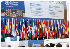 Председатель Правительства Российской Федерации В.В.Путин выступил на заседании 60-й сессии Европейского регионального комитета Всемирной организации здравоохранения