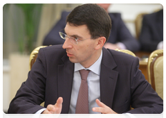 Minister of Communications and Mass Media Igor Shchegolev at a meeting of the Government Presidium