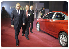 Председатель Правительства Российской Федерации В.В.Путин принял участие в торжественной церемонии открытия завода Hyundai Motor в Санкт-Петербурге