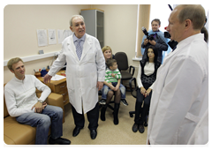 Председатель Правительства Российской Федерации В.В.Путин посетил ФГУ «Российский научный центр радиологии и хирургических технологий Федерального агентства высокотехнологичной медицинской помощи»