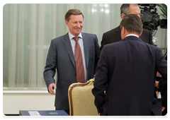 Deputy Prime Minister of the Russian Federation Sergei Ivanov before the meeting of the Government Presidium
