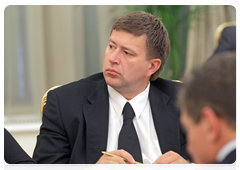 Minister of Justice Alexander Konovalov at the meeting of the Government Presidium
