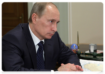 Председатель Правительства Российской Федерации В.В.Путин провёл рабочую встречу с министром транспорта Российской Федерации И.Е.Левитиным