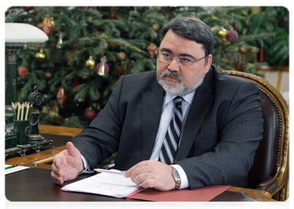 Head of the Federal Antimonopoly Service Igor Artemyev at a meeting with Prime Minister Vladimir Putin